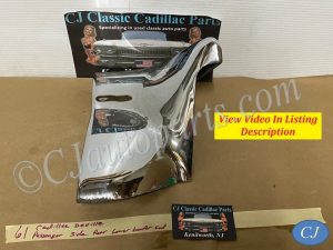OEM 1961 Cadillac Deville Eldorado Fleetwood RIGHT PASSENGER SIDE REAR LOWER BUMPER END #1474697